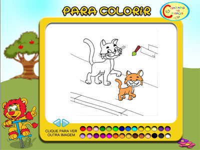 Colorir Online - Animais e suas famílias - Cantinho da Criança