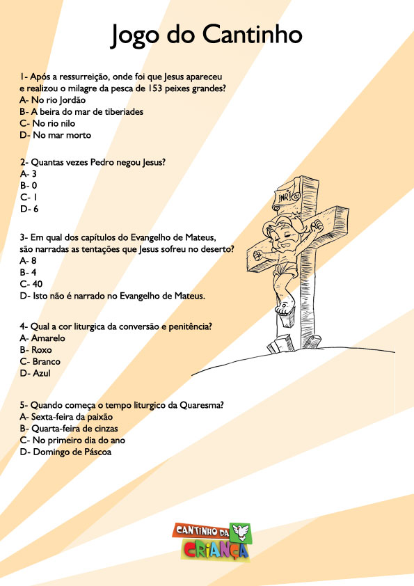 Quiz bíblico para crianças