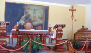 Painting of St. Rita in the Chapel at Canção Nova in Cachoeira Paulista, Brasil. 