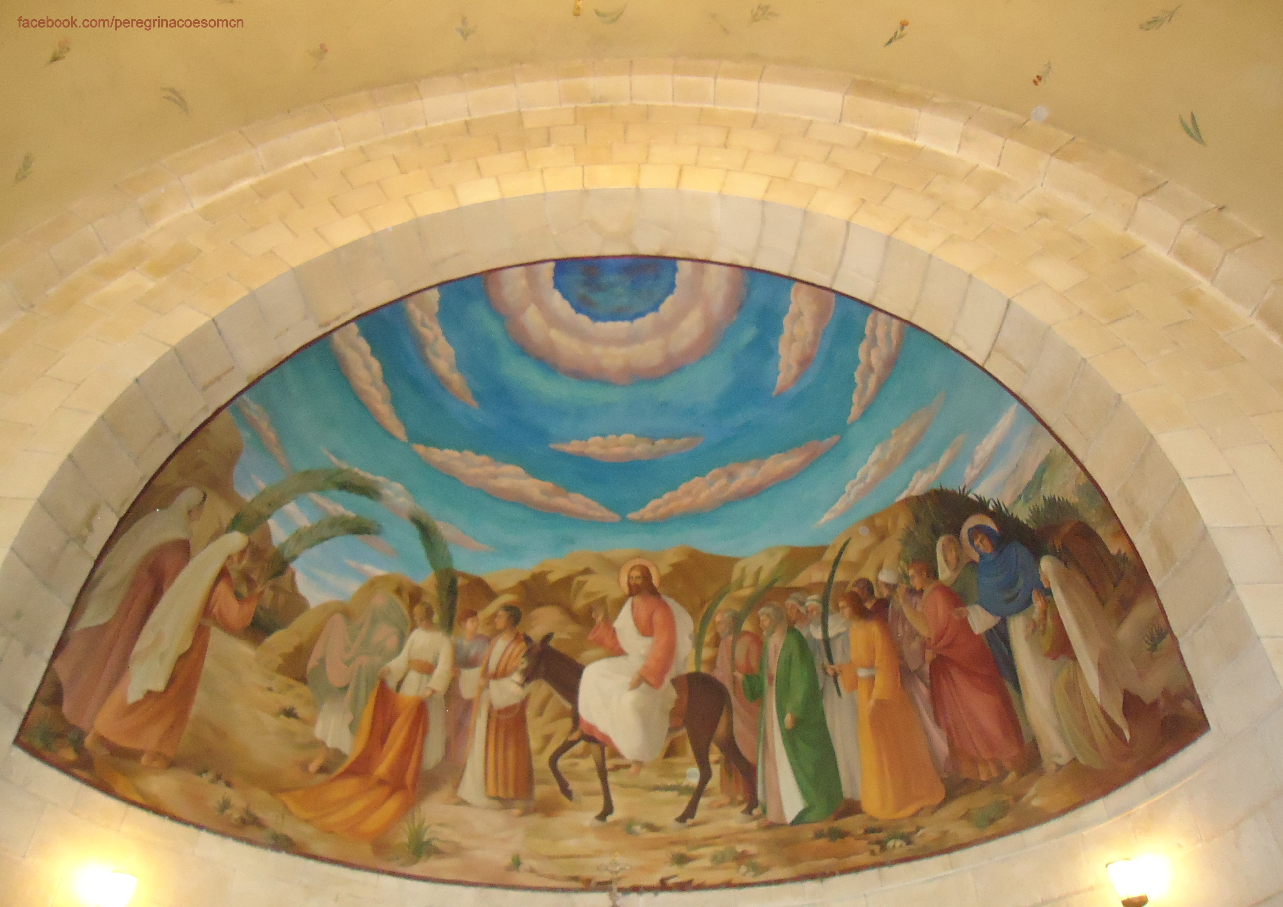 Montado em um jumento, Jesus sai de Betfagé onde se inicia a Semana Santa 