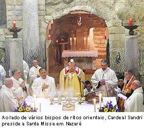 Cardeal Sandri presidiu a Missa em Nazaré