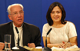 Monsenhor Jonas Abib e Luzia Santiago