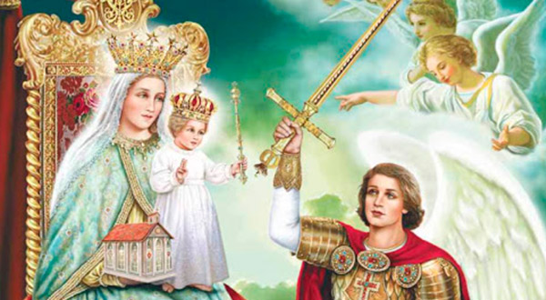 Rezemos a Quaresma de São Miguel Arcanjo e a oração a Nossa Senhora intitulada “Augusta Rainha dos Céus”.