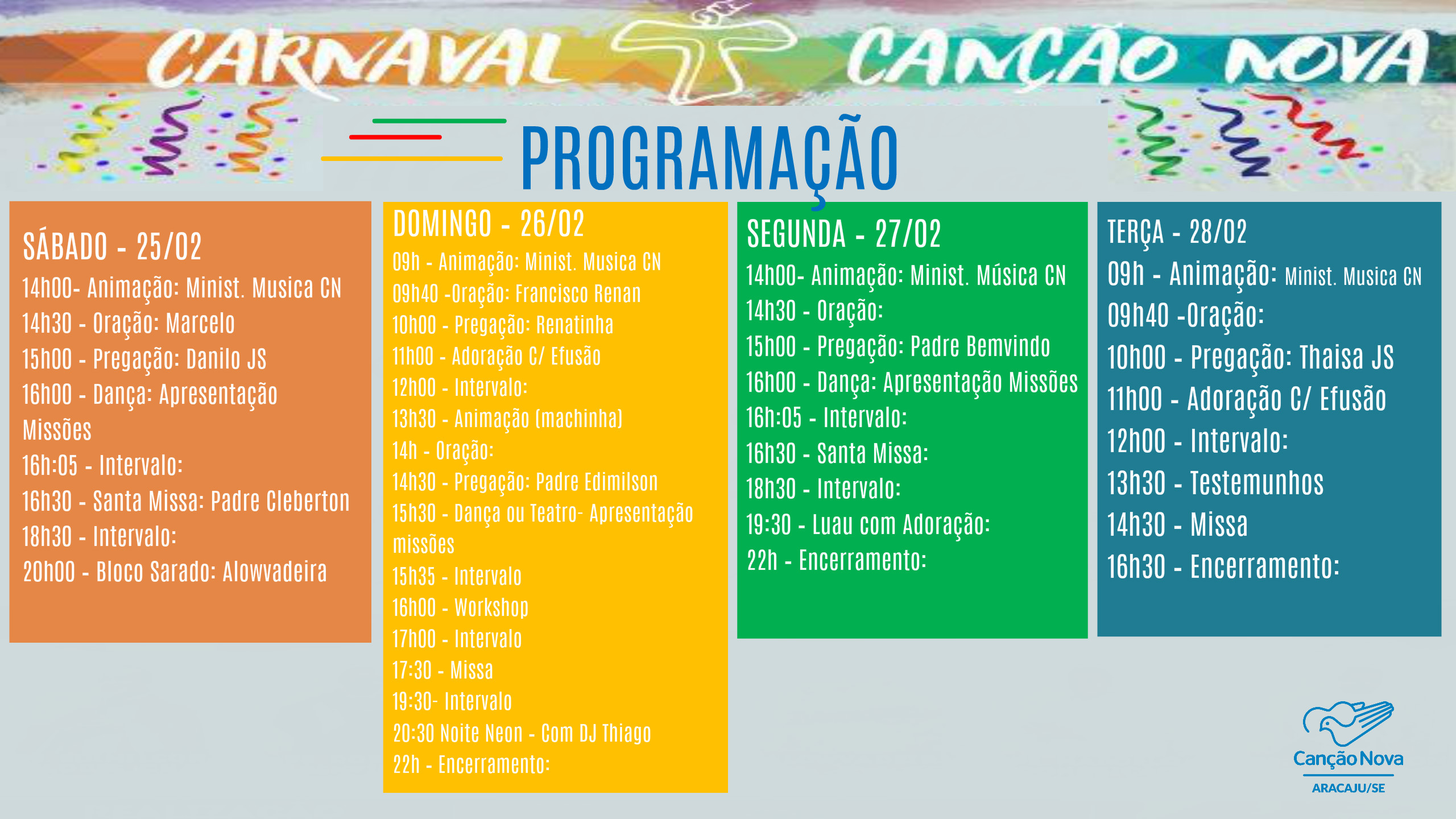 PROGRAMAÇÃO D CARNAVAL Aracaju