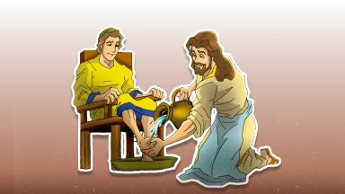 Jesus lavou os pés de seus discípulos