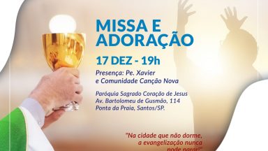 Santa Missa especial de final de ano em Santos (SP)